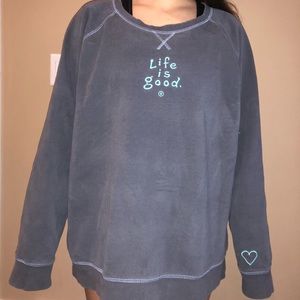 Oversized Life is Good sweatshirt